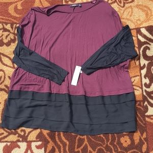 Color block blouse NWT